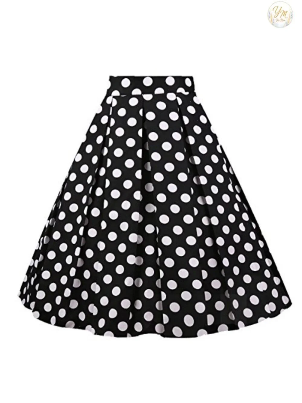 Vintage 1950s High Waist A-Line Midi Skirt with Pockets, Retro Swing Skirt